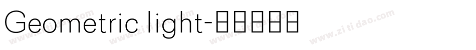 Geometric light字体转换